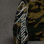 New Spring and Autumn Street Zipper Classic Camouflage Hoodie Sweatshirt Letter Printed Retro Hip Hop Casual
