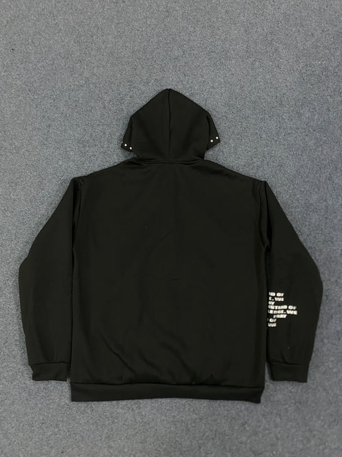 Autumn and winter new unisex zipper thick warm hoodie jacket simple daily black simple daily versatile hooded hoodie jacket
